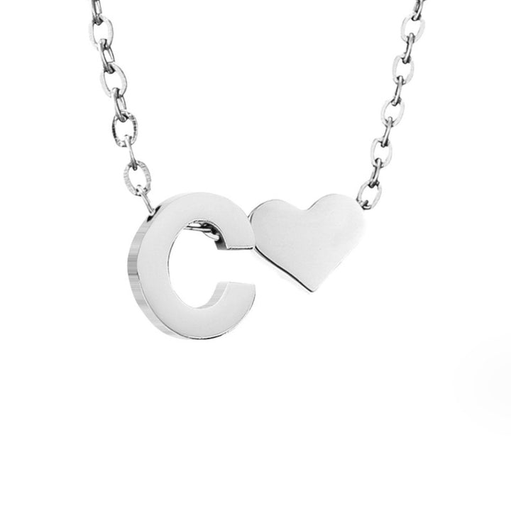 Amour Éternel & Collier en Argent avec Lettre