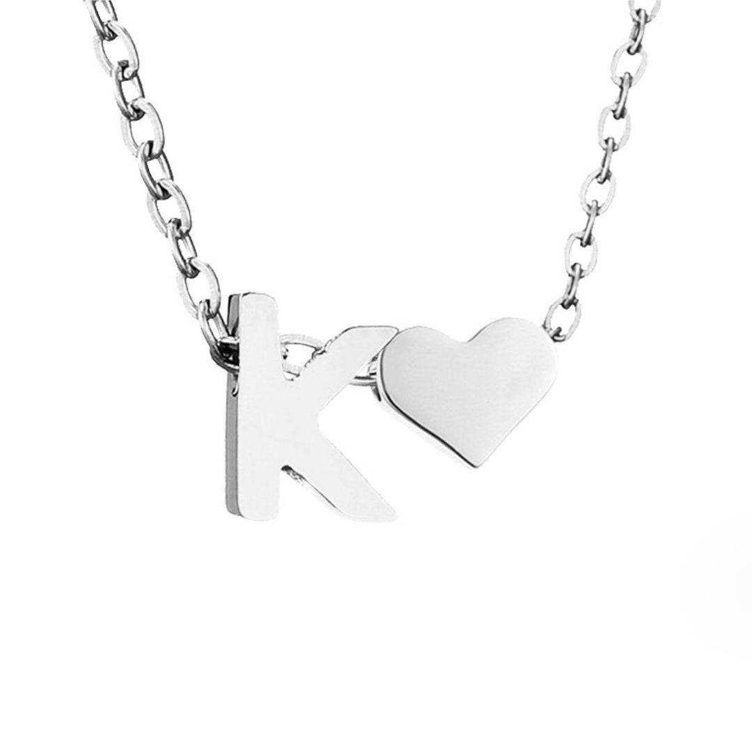 Amour Éternel & Collier en Argent avec Lettre