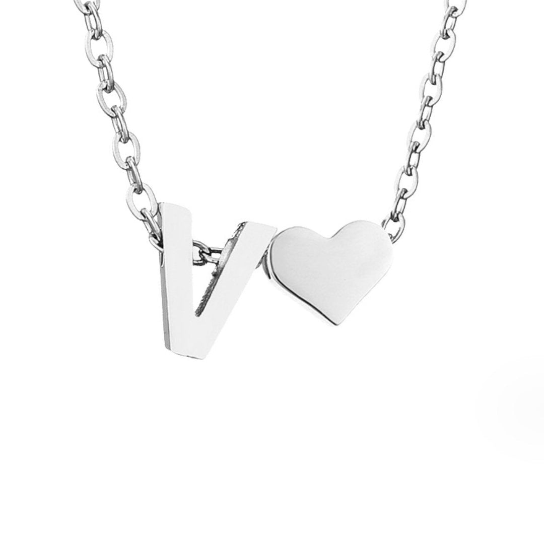 Amour Éternel & Collier en Argent avec Lettre