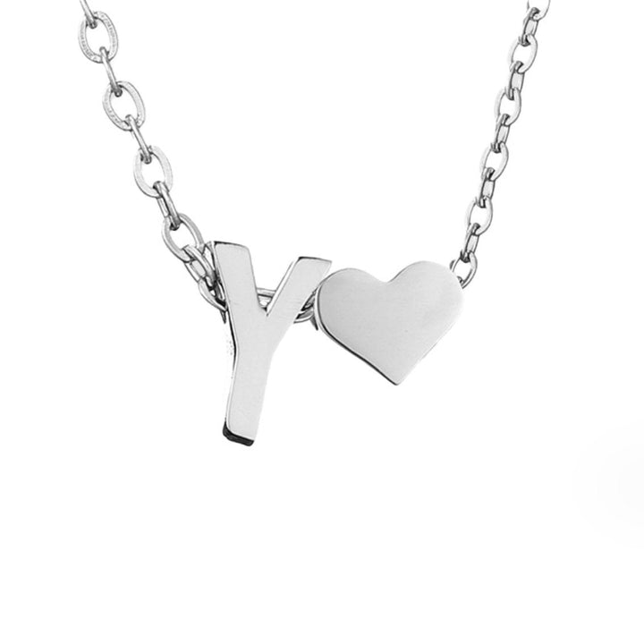 Amour Éternel & Collier en Argent avec Lettre