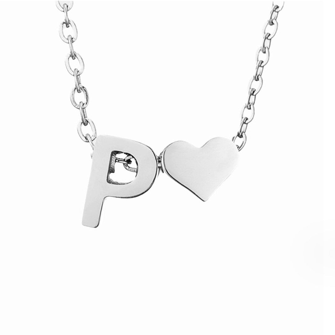 Amour Éternel & Collier en Argent avec Lettre