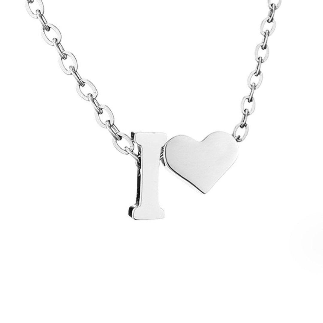 Amour Éternel & Collier en Argent avec Lettre