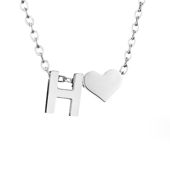 Amour Éternel & Collier en Argent avec Lettre
