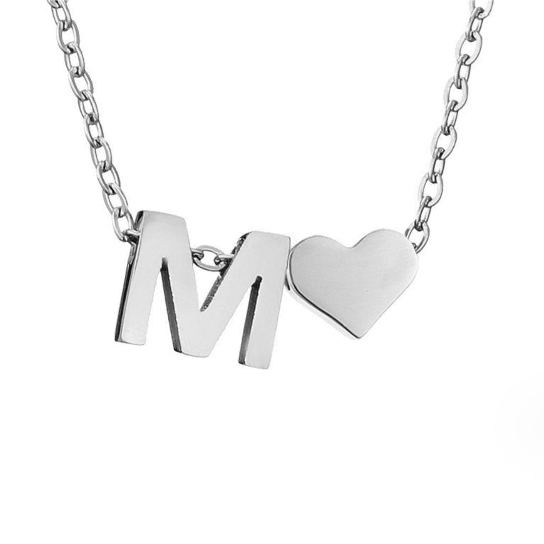 Amour Éternel & Collier en Argent avec Lettre