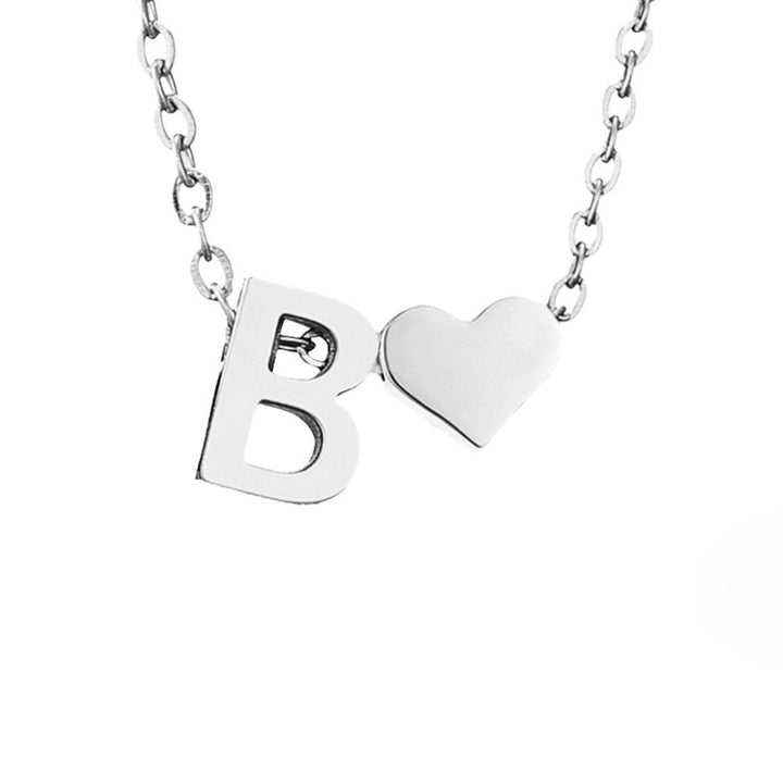 Amour Éternel & Collier en Argent avec Lettre