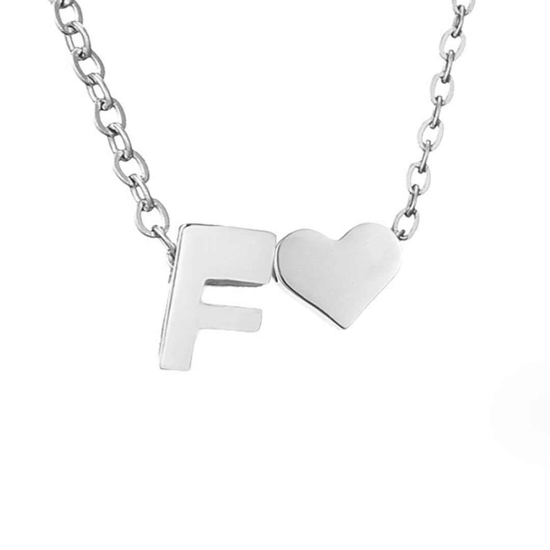 Amour Éternel & Collier en Argent avec Lettre