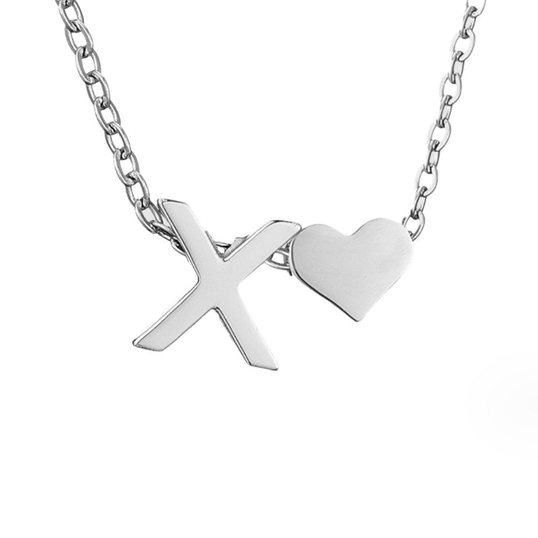 Amour Éternel & Collier en Argent avec Lettre