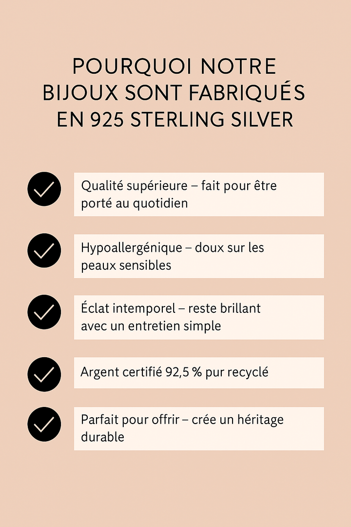 Collier Personnalisé avec Charme de Pierre de Naissance en Argent