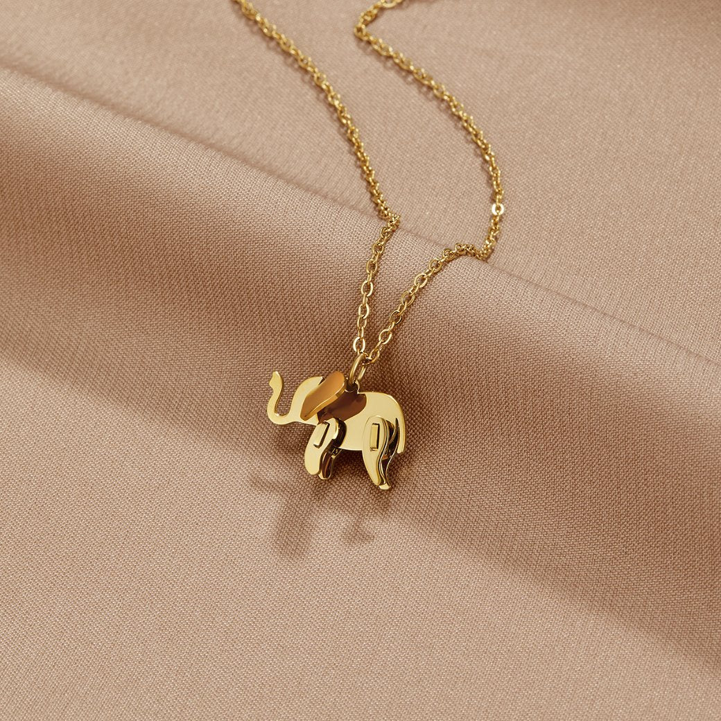 Collier en Éléphant Doré