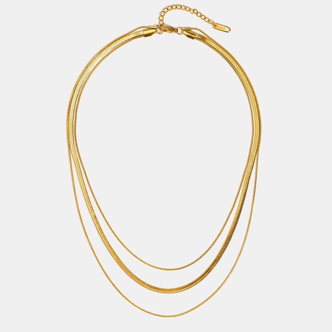 Collier multi-couches en or