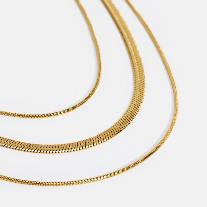 Collier multi-couches en or