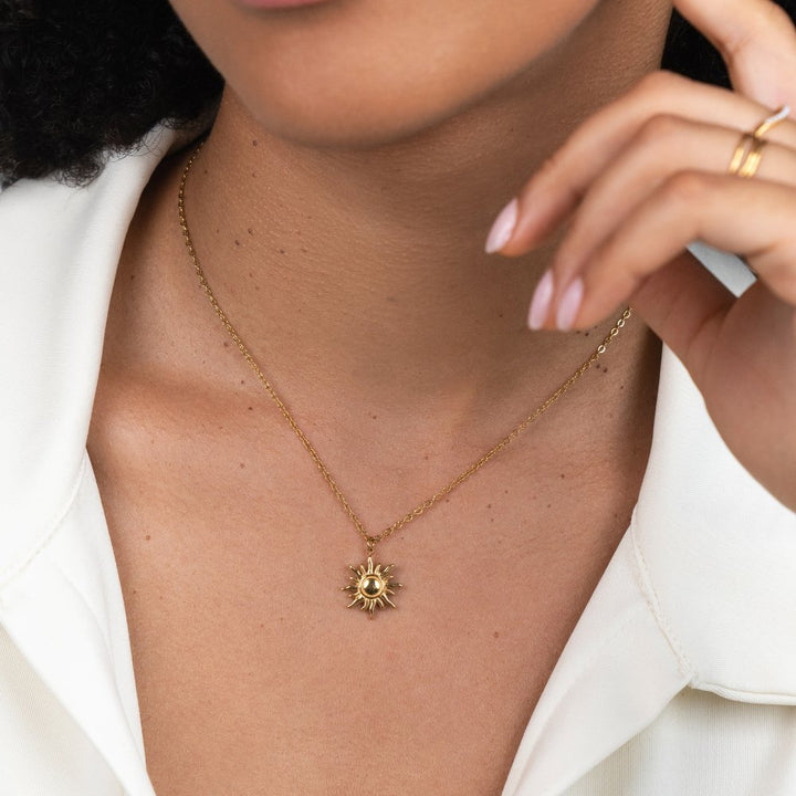 Collier Rayons de Soleil Dorés