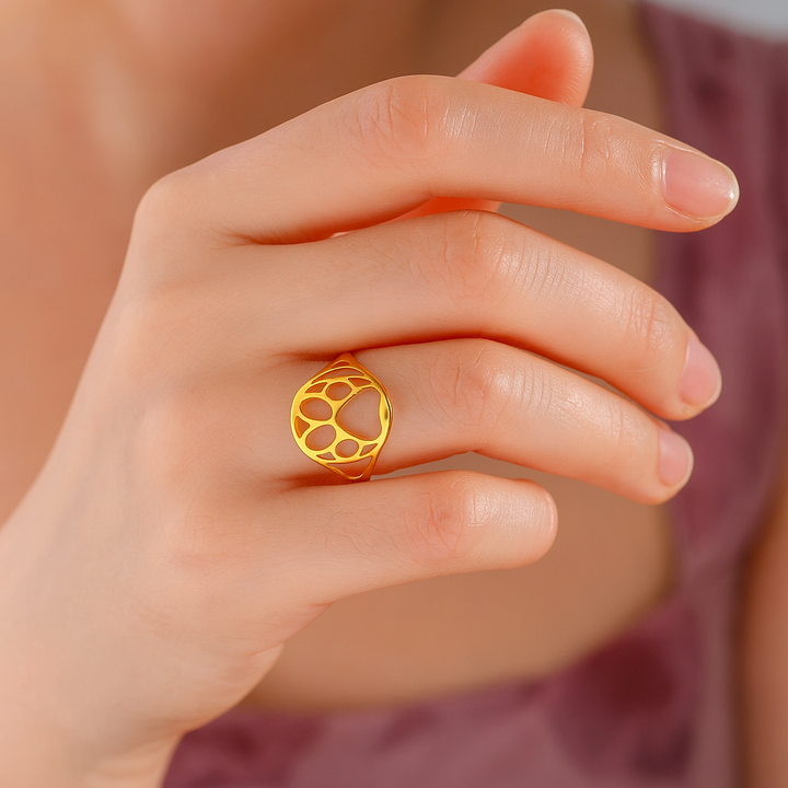 Bague Patte Ouverte en Acier Inoxydable – Légère et Élégante