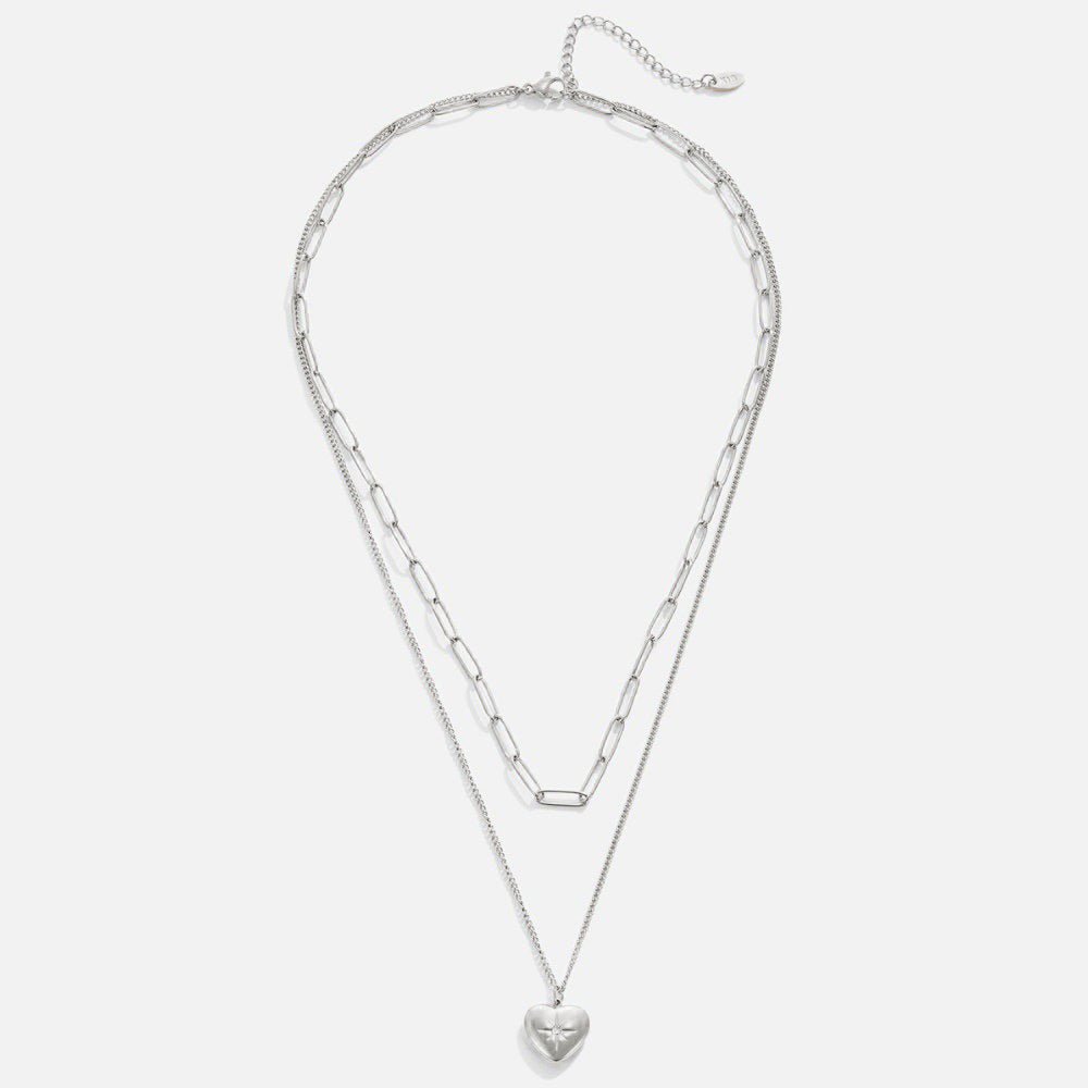 Collier en forme de cœur & trombone