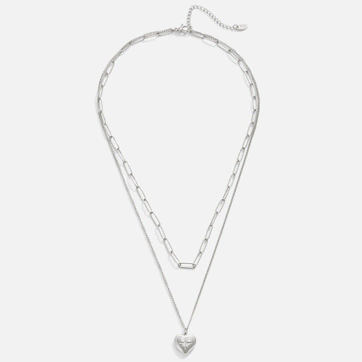 Collier en forme de cœur & trombone