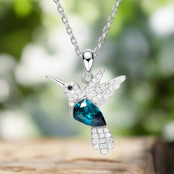 Collier Étincelant Colibri avec Zirconia