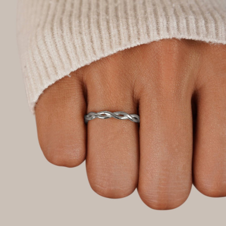 Bague tournante Infinity 18K Argent