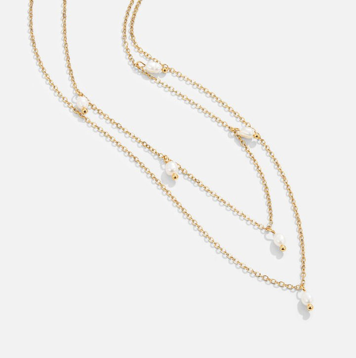 Collier à couches avec gouttes de perles Kay
