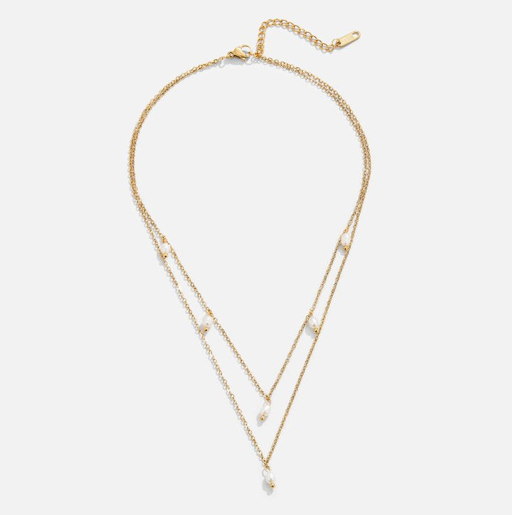 Collier à couches avec gouttes de perles Kay