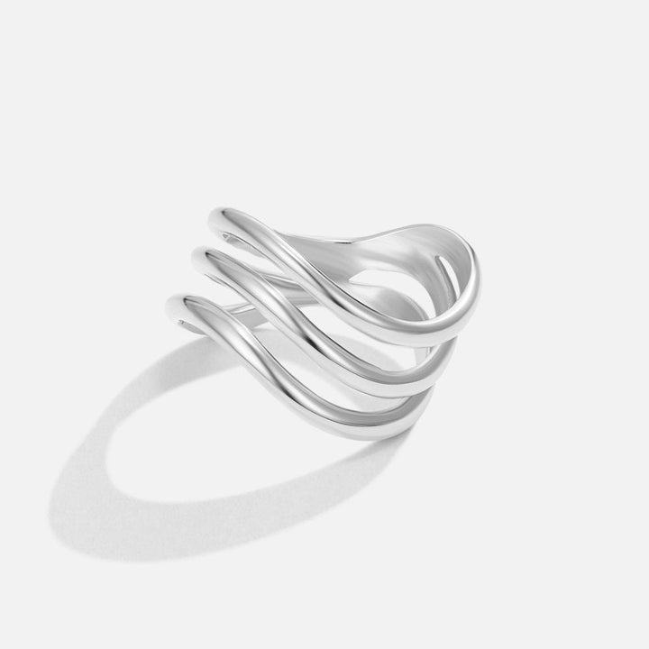 Bague en argent superposée Kiya
