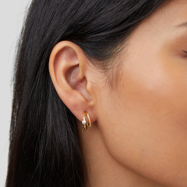 Boucles d'oreilles en or avec cristaux Artie