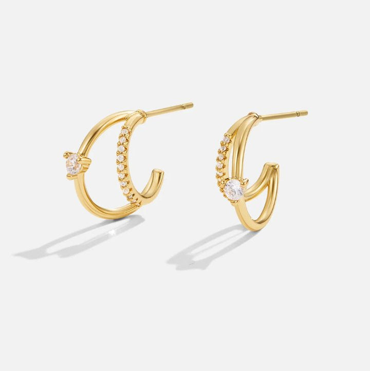 Boucles d'oreilles en or avec cristaux Artie