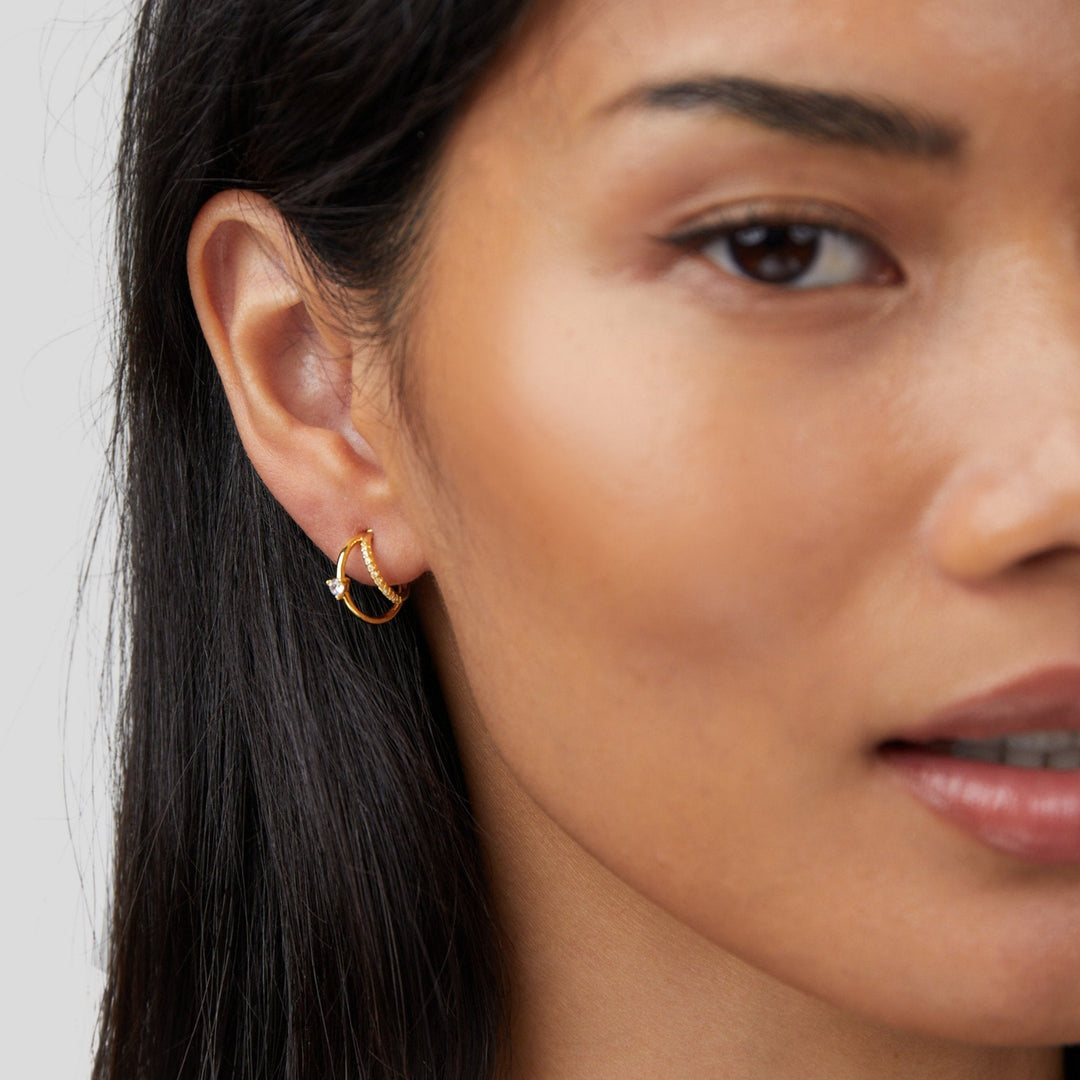 Boucles d'oreilles en or avec cristaux Artie