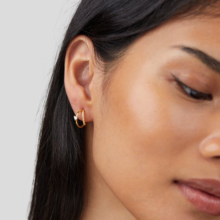 Boucles d'oreilles en or avec cristaux Artie