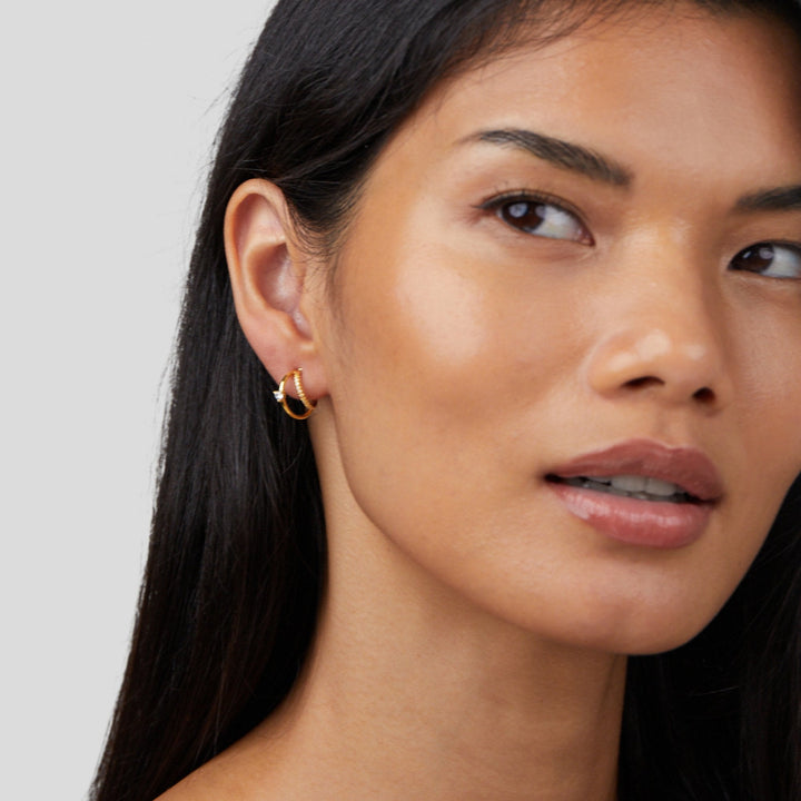Boucles d'oreilles en or avec cristaux Artie