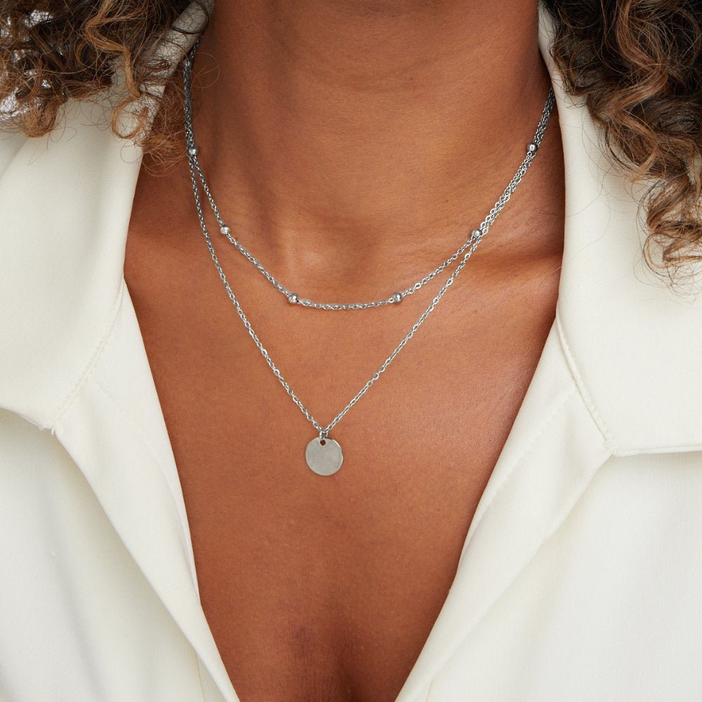 Collier à plusieurs couches en argent