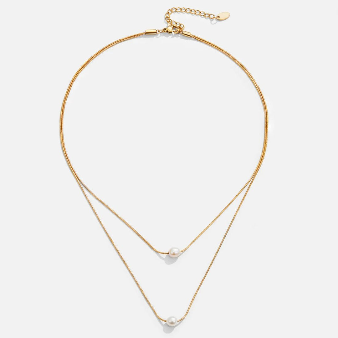 Collier de perles d'eau douce en couches