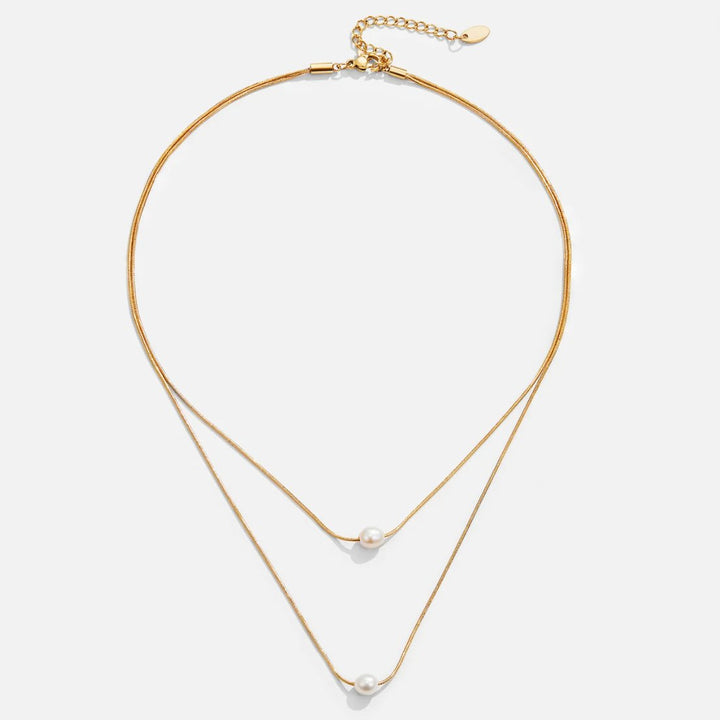 Collier de perles d'eau douce en couches