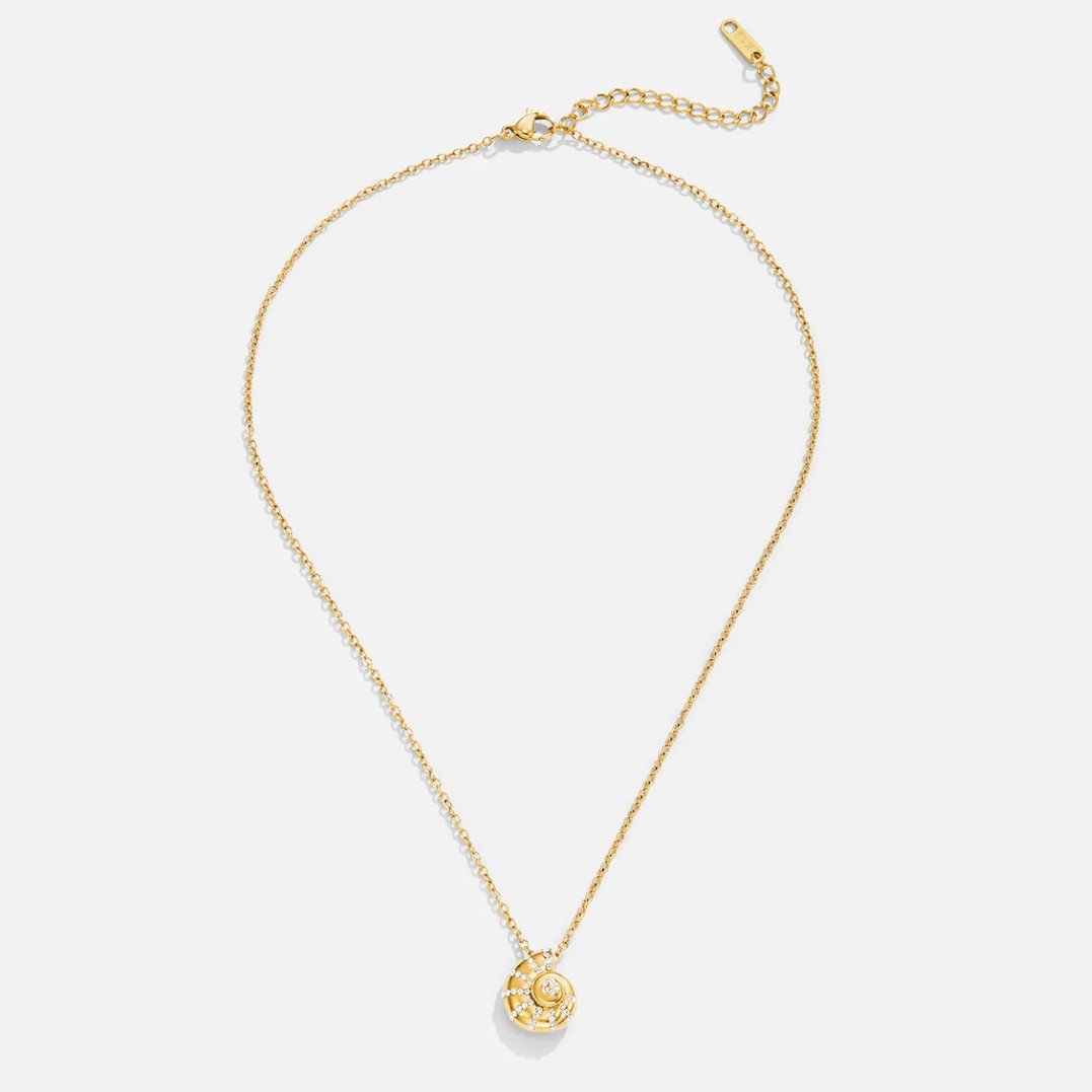 Collier Pendentif Coquille en Cristal