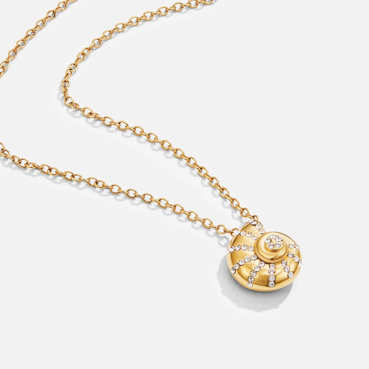 Collier Pendentif Coquille en Cristal