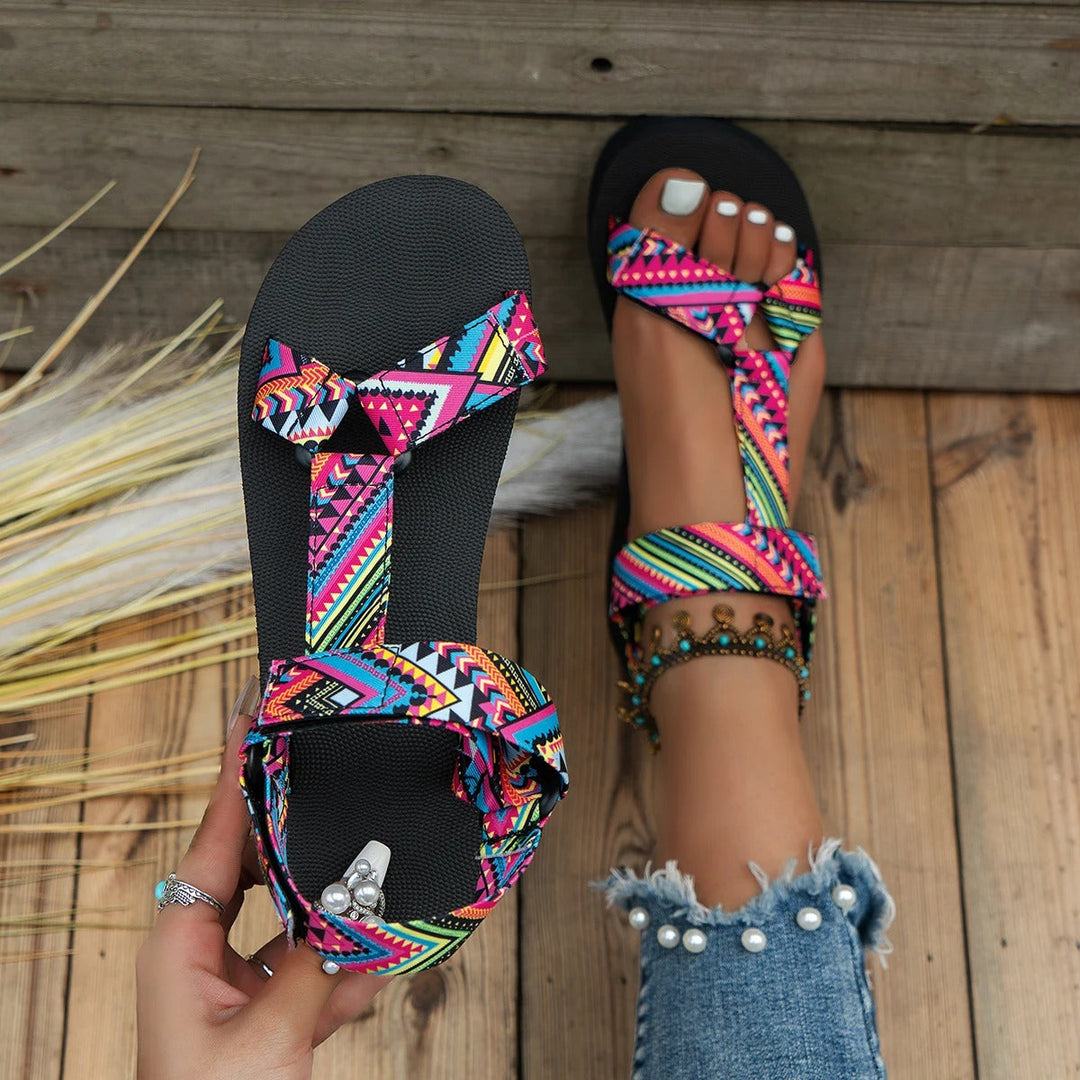 Glenda | summer adventure print sandals