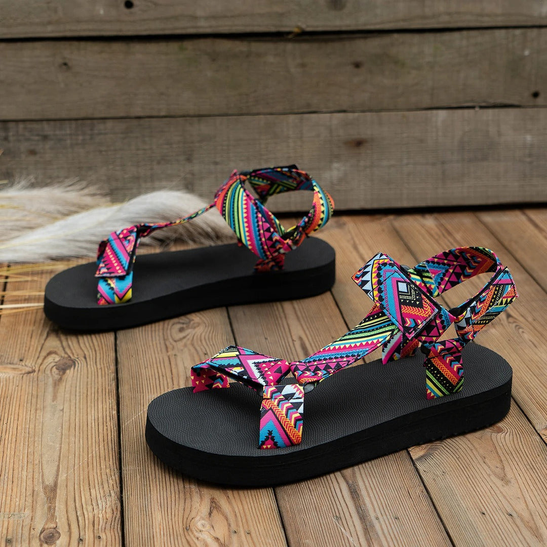 Glenda | summer adventure print sandals