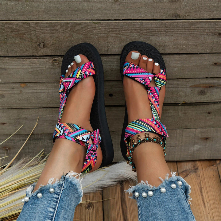 Glenda | summer adventure print sandals