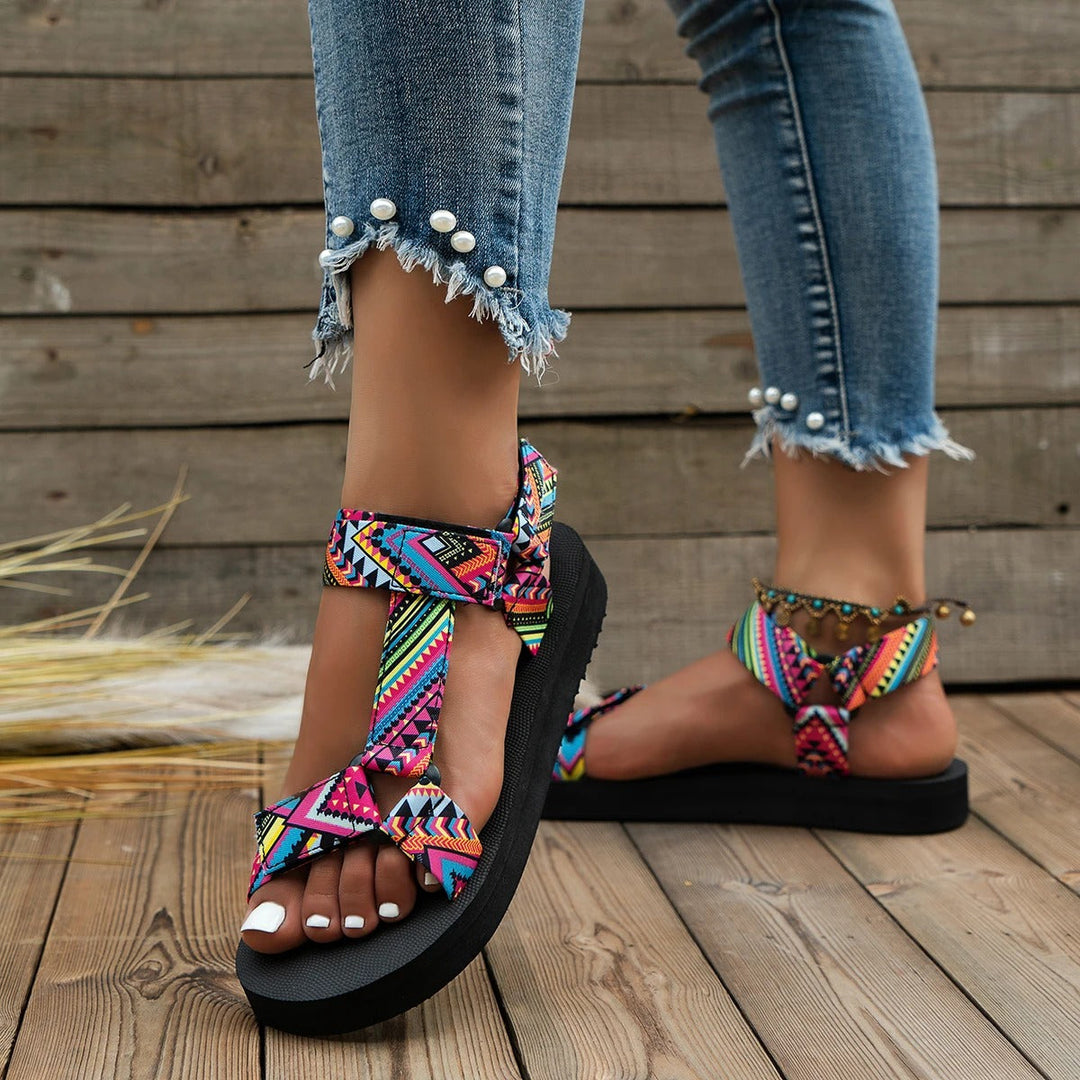 Glenda | summer adventure print sandals