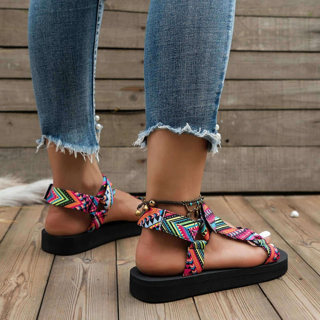 Glenda | summer adventure print sandals