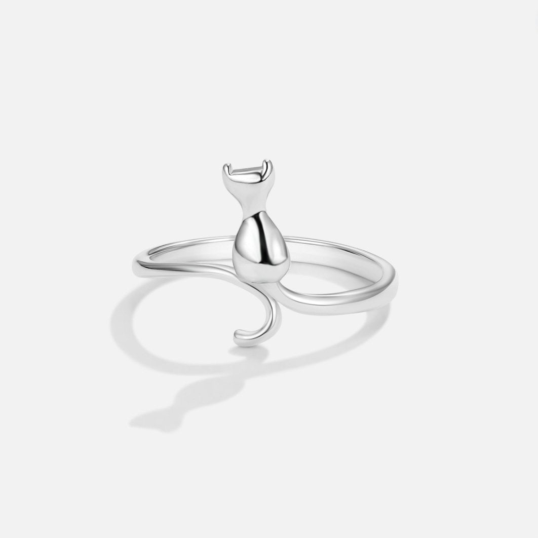Bague en argent Chat de minuit