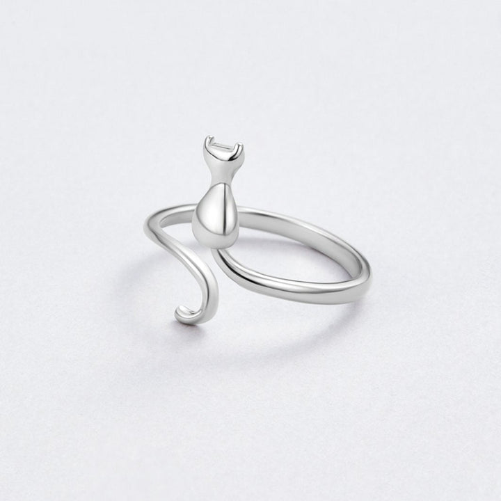 Bague en argent Chat de minuit