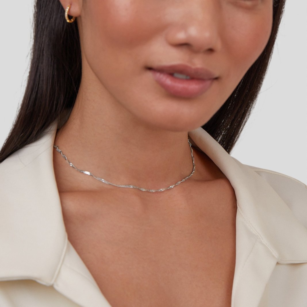 Collier en acier inoxydable Mila Twist
