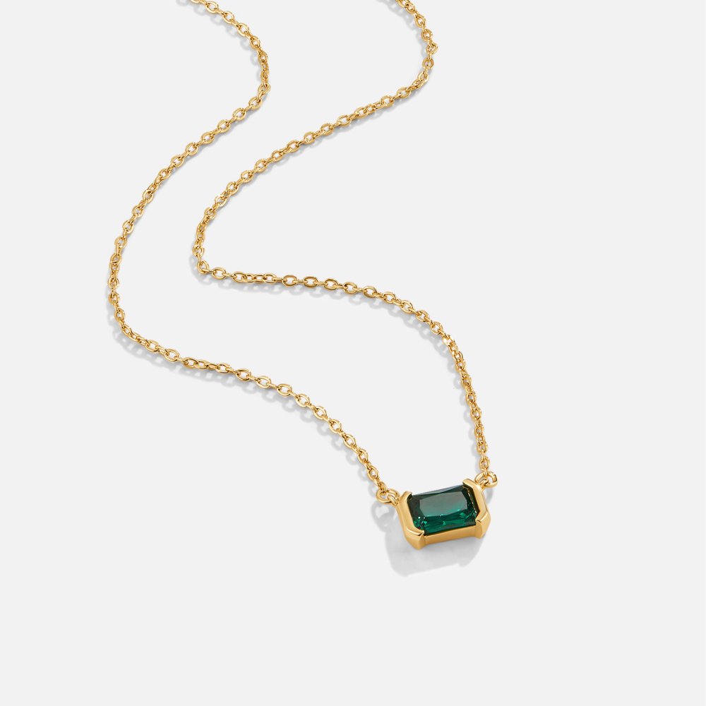 Collier en émeraude verte Moni