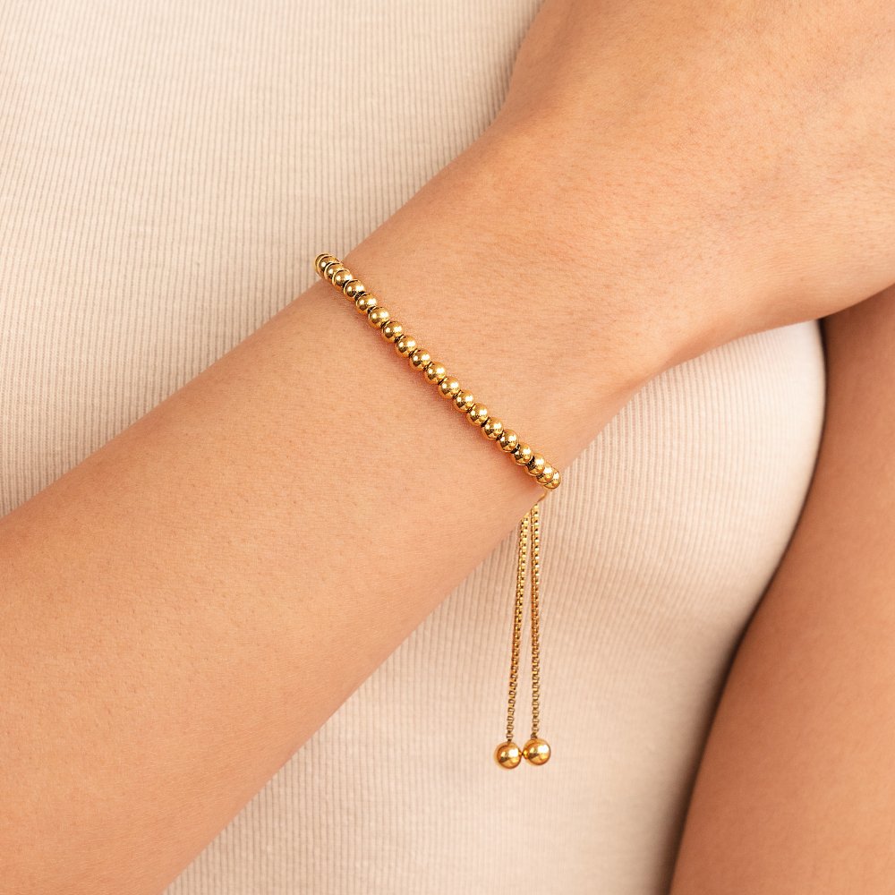 Bracelet en perles Nila en or