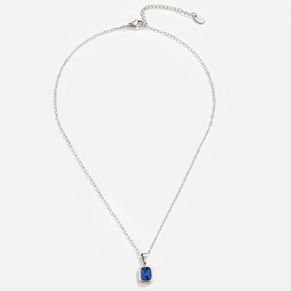 Pendentif bleu océan Collier en argent