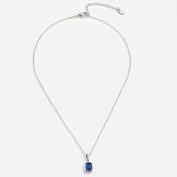 Pendentif bleu océan Collier en argent