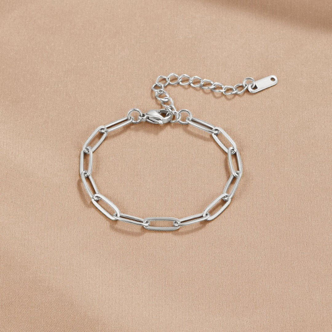 Bracelet en argent avec trombones