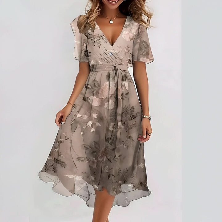 Morgane™| Eva Robe à manches courtes
