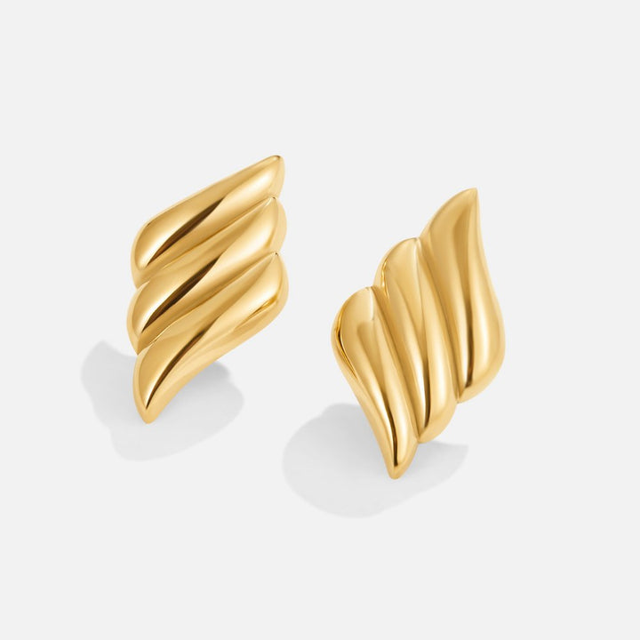 Boucles d'oreilles dorées chunky Rene