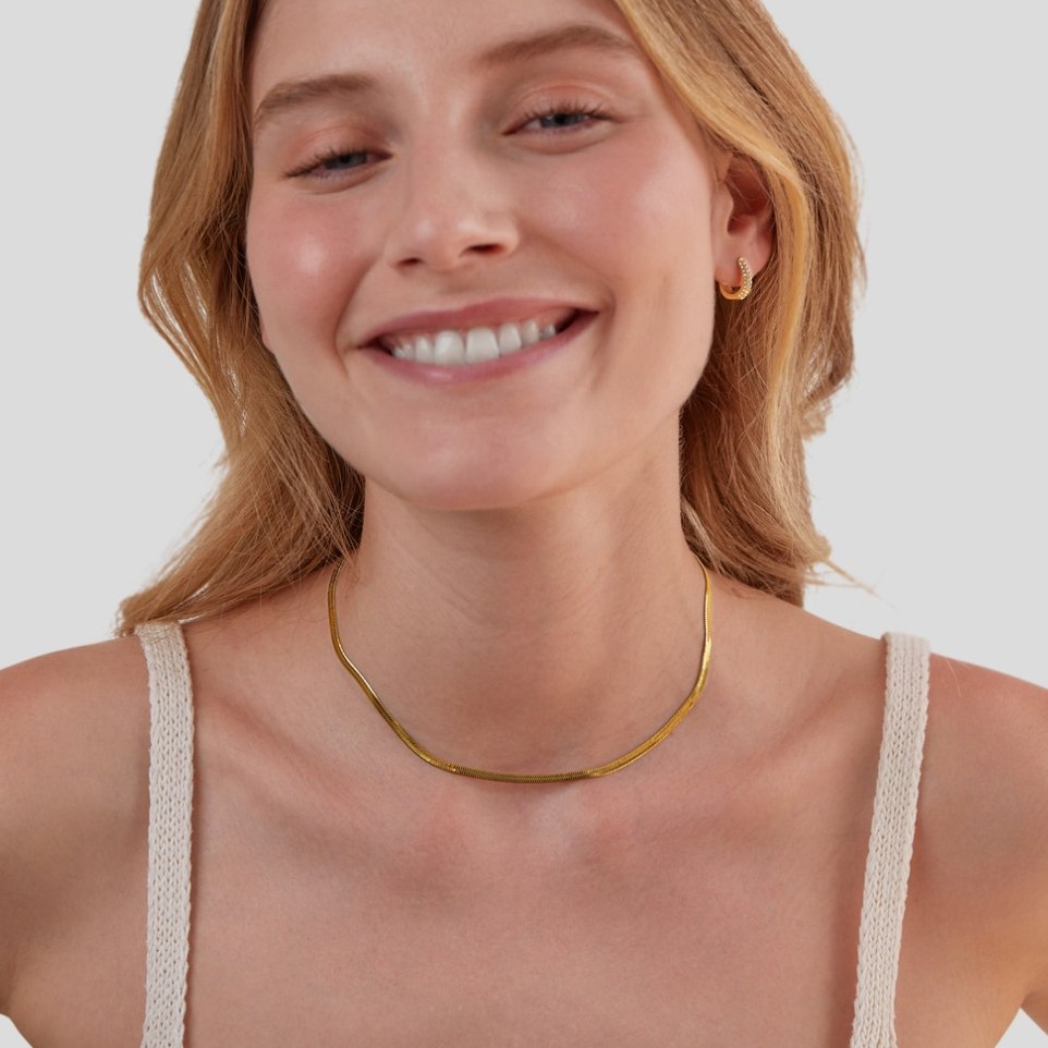 Collier en or chaîne serpent